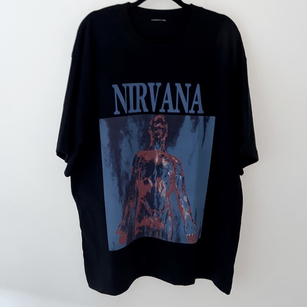 Nirvana Band tee graphic print Sample sale Heavy Cotton oversized fit UNI​​​​​